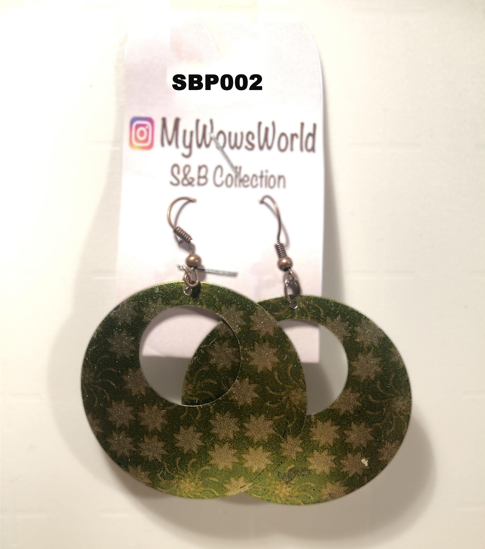 SBP002-Pendientes de flores verdes