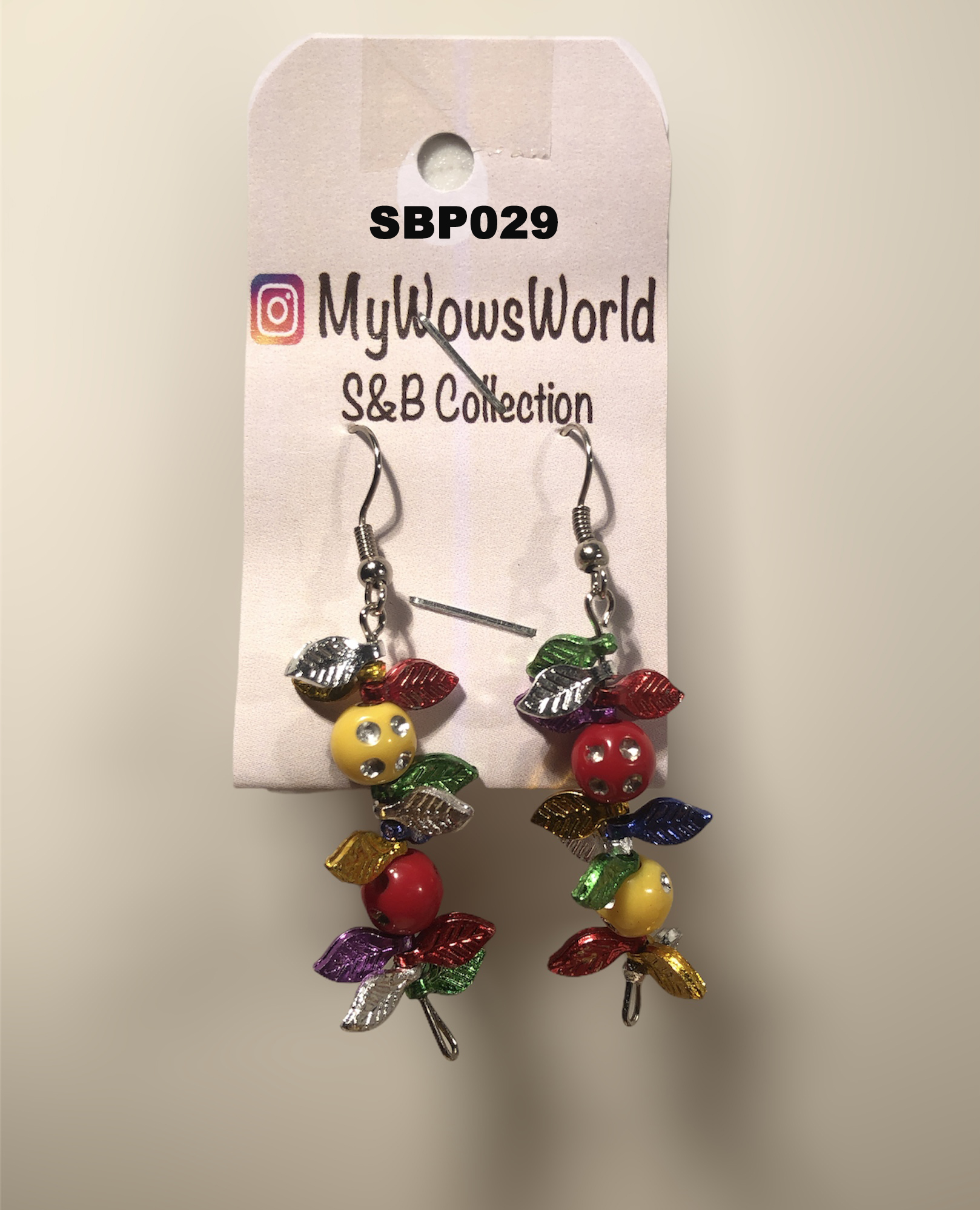 SBP029-Pendientes de Mariquitas de Colores