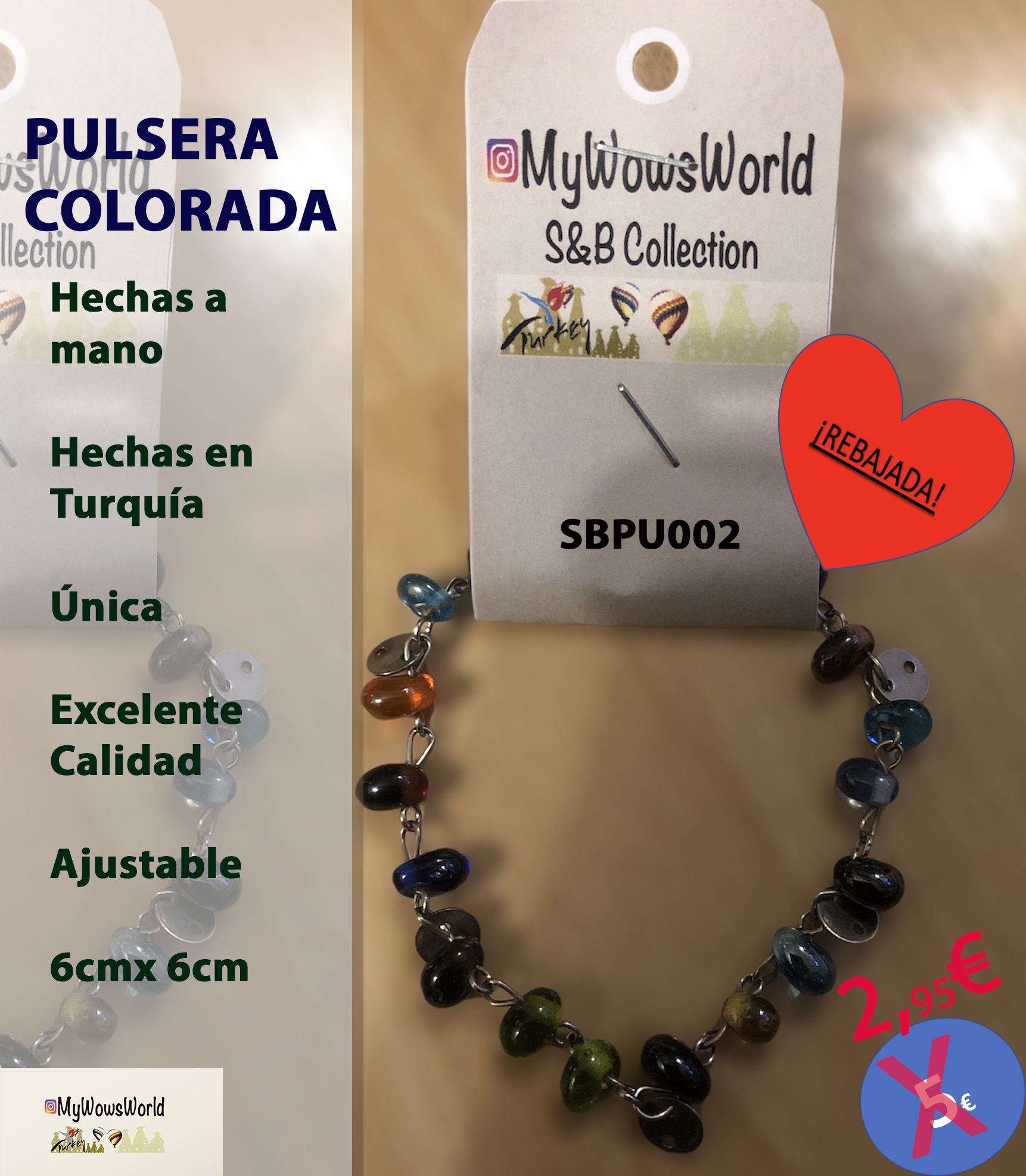 SBPU002-Pulsera Colorada