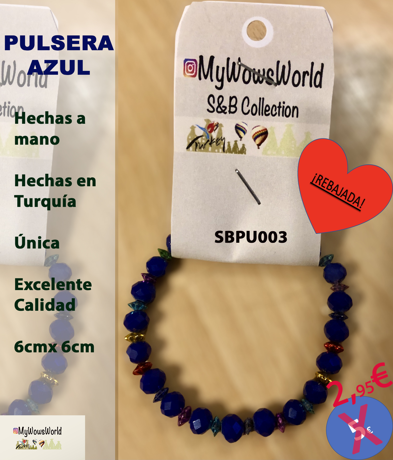 SBPU003-Pulsera Azul