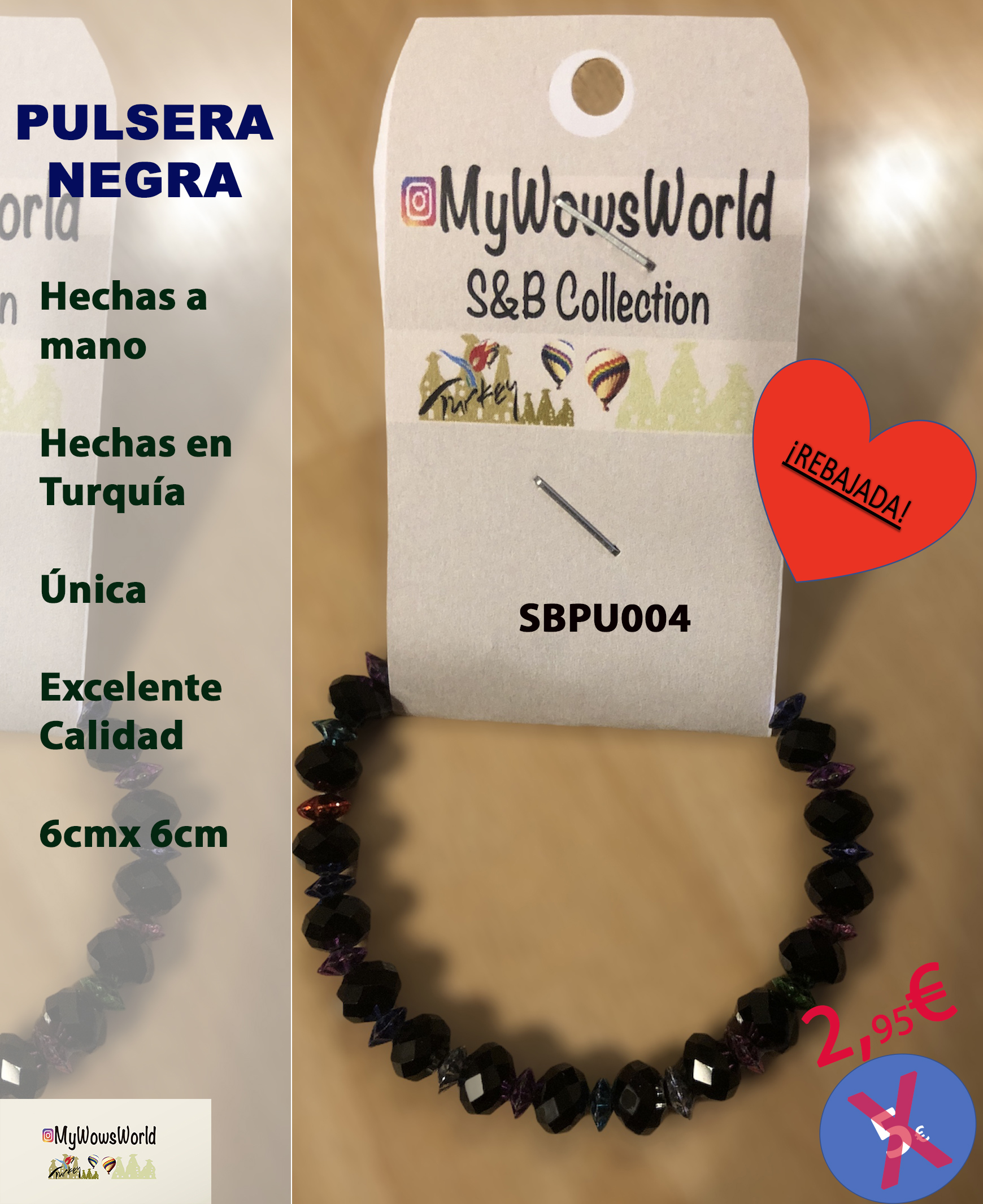 SBPU004-Pulsera Negra